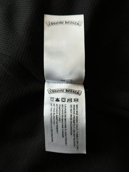 Chrome Hearts Black & Blue Script Logo Thermal Zip Up Hoodie