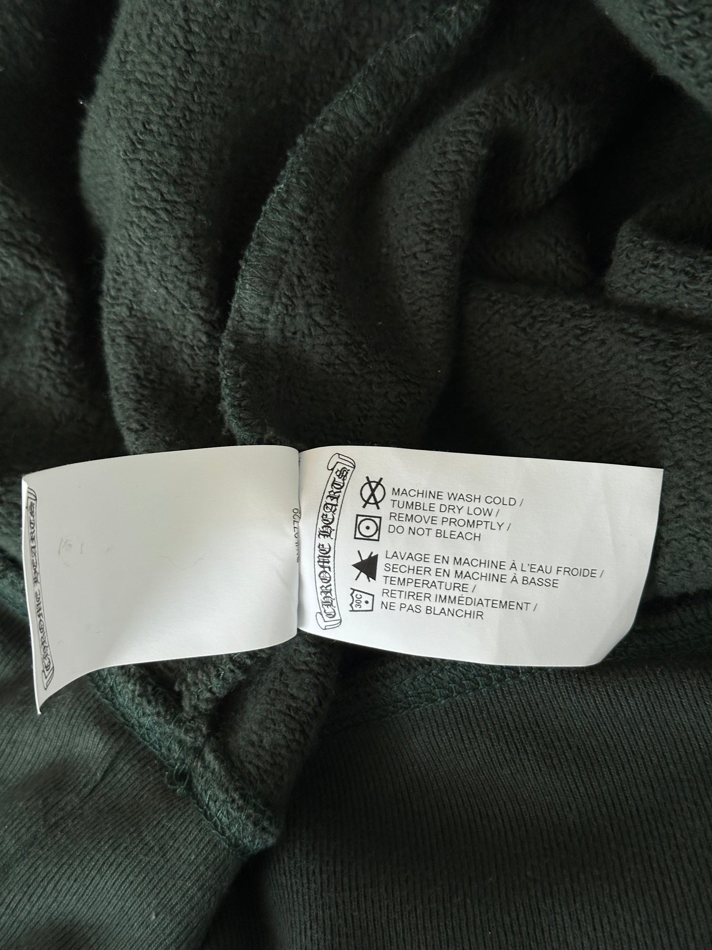 Chrome Hearts Green & White Embroidered Logo Hoodie