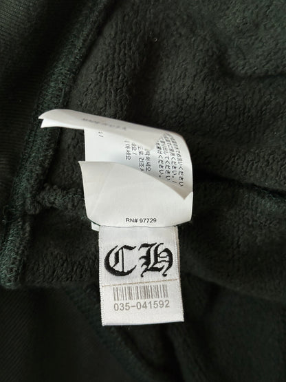 Chrome Hearts Green & White Embroidered Logo Hoodie