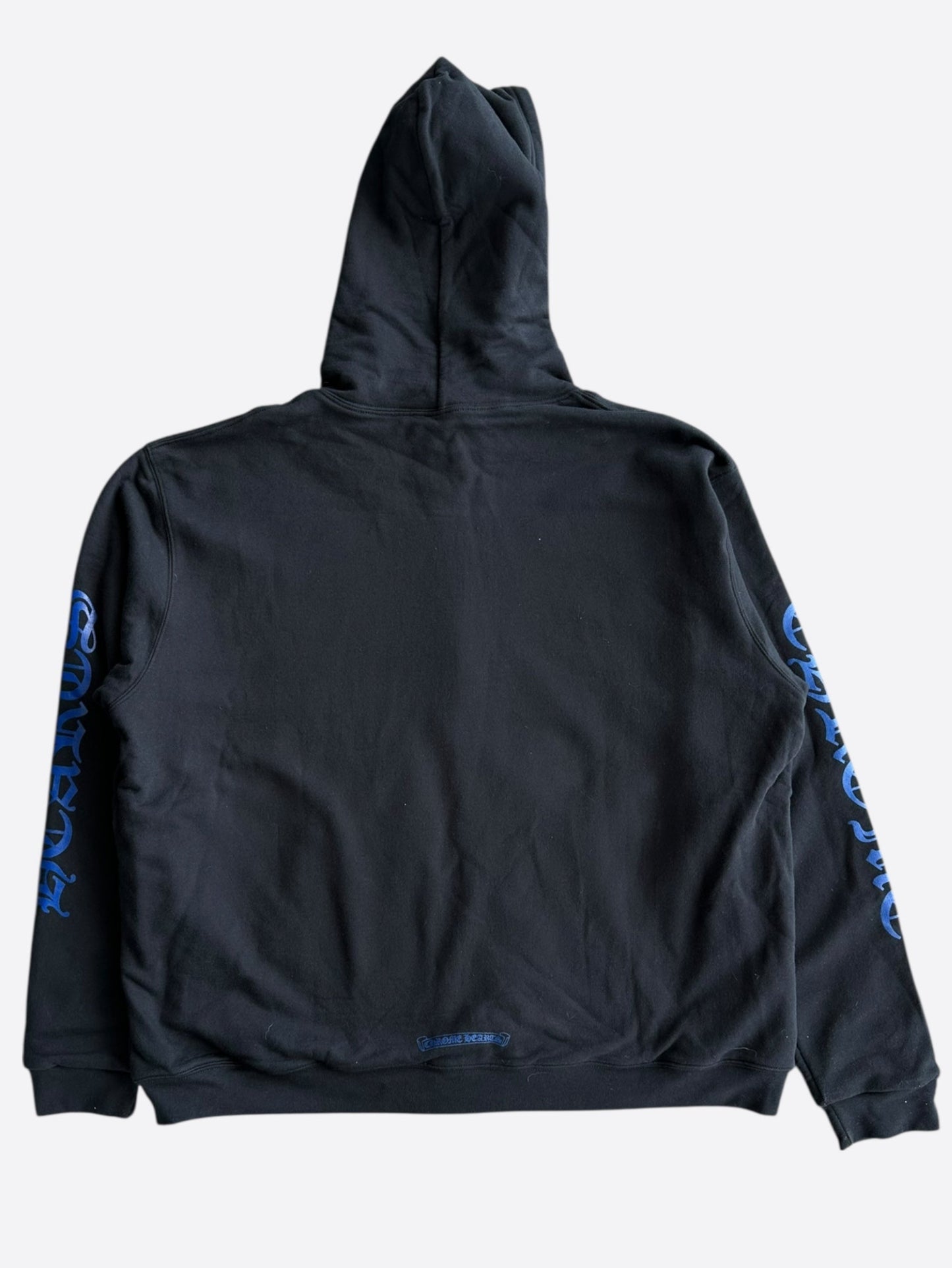 Chrome Hearts Black & Blue Script Logo Thermal Zip Up Hoodie