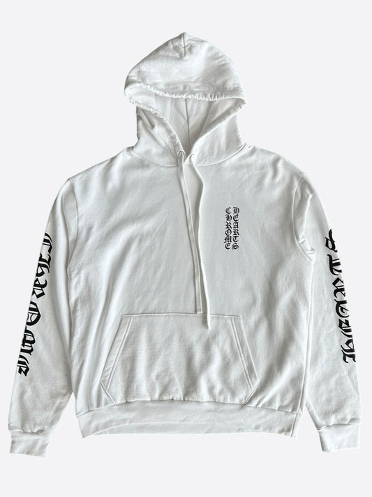 Chrome Hearts White & Black Script Logo Hoodie