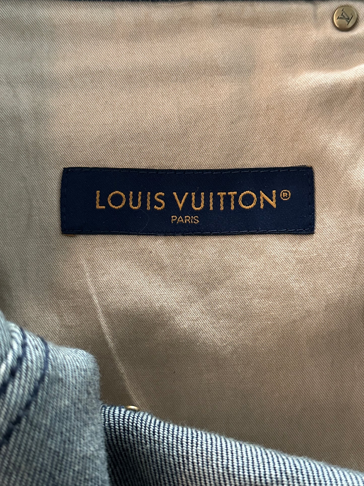 Louis Vuitton Blue Monogram Carpenter Denim Shorts