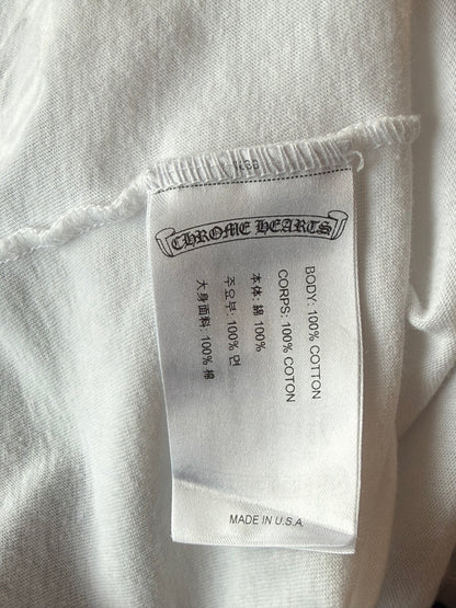 Chrome Hearts White & Black Neck Logo T-Shirt