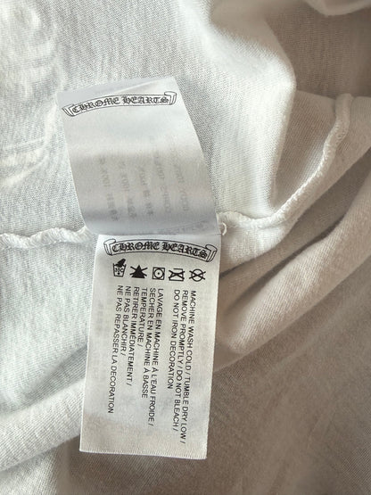 Chrome Hearts White & Black Neck Logo T-Shirt