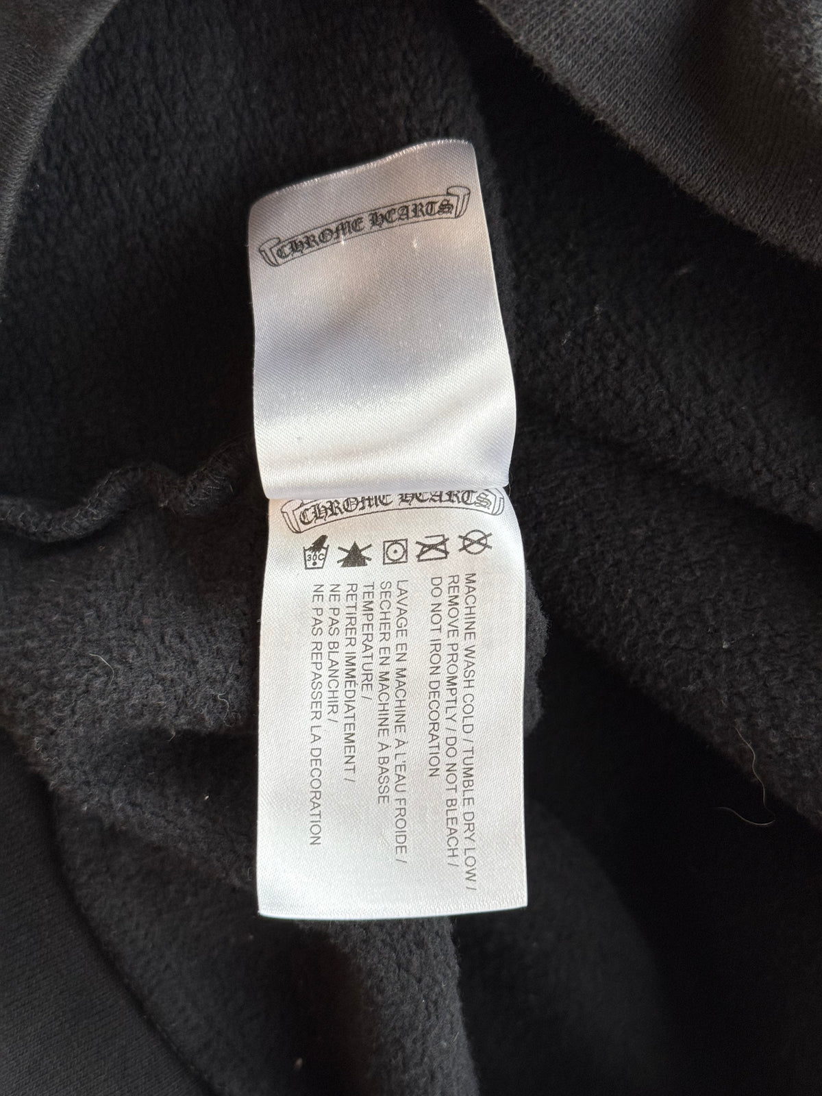 Chrome Hearts Black & Grey Friends & Family Floral Logo Hoodie