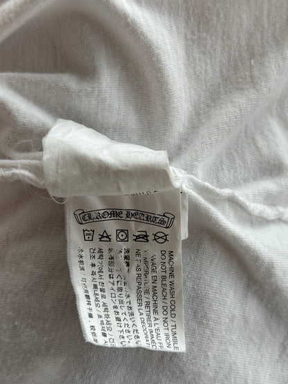 Chrome Hearts White Gradient Dagger Logo T-Shirt