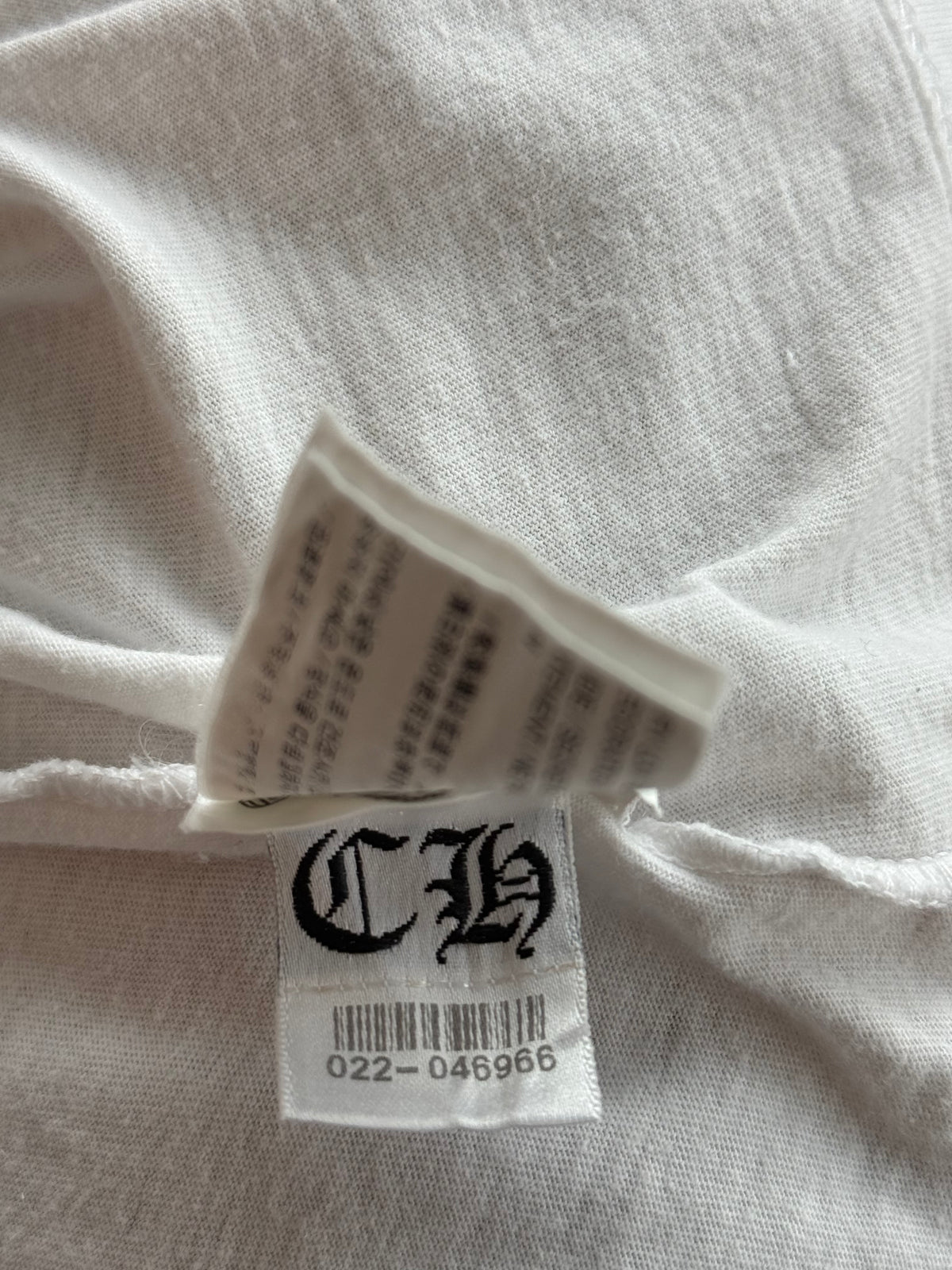 Chrome Hearts White Gradient Dagger Logo T-Shirt