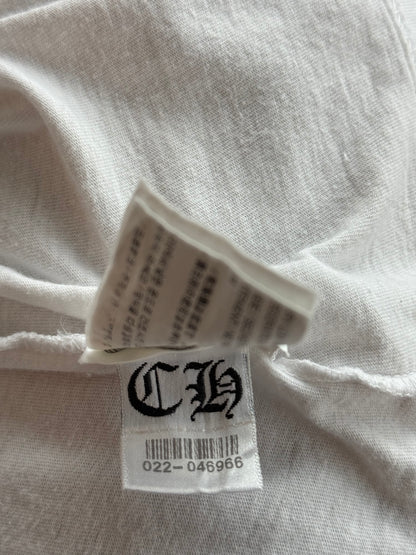 Chrome Hearts White Gradient Dagger Logo T-Shirt