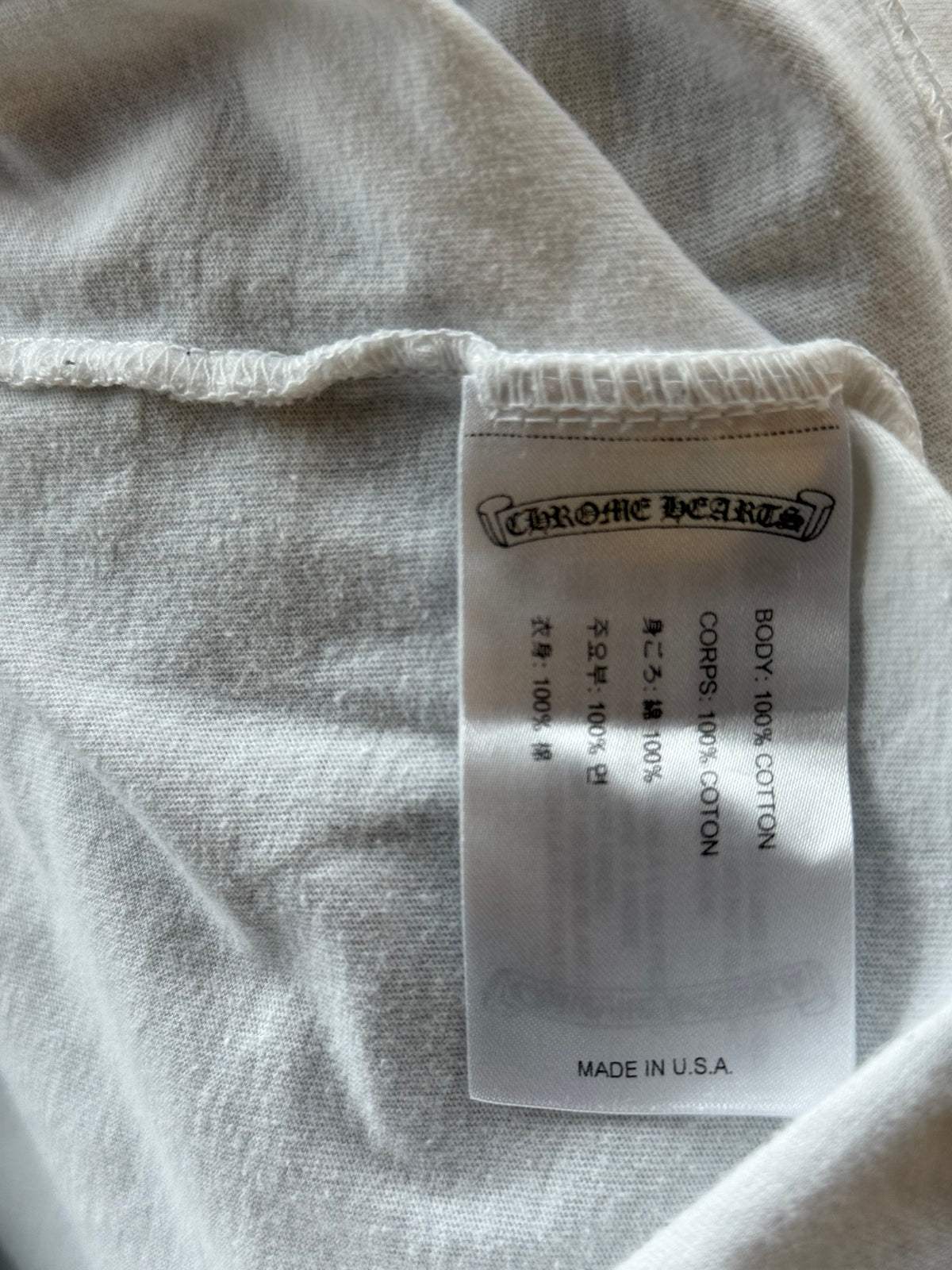 Chrome Hearts White & Black Cross Graphic T-Shirt
