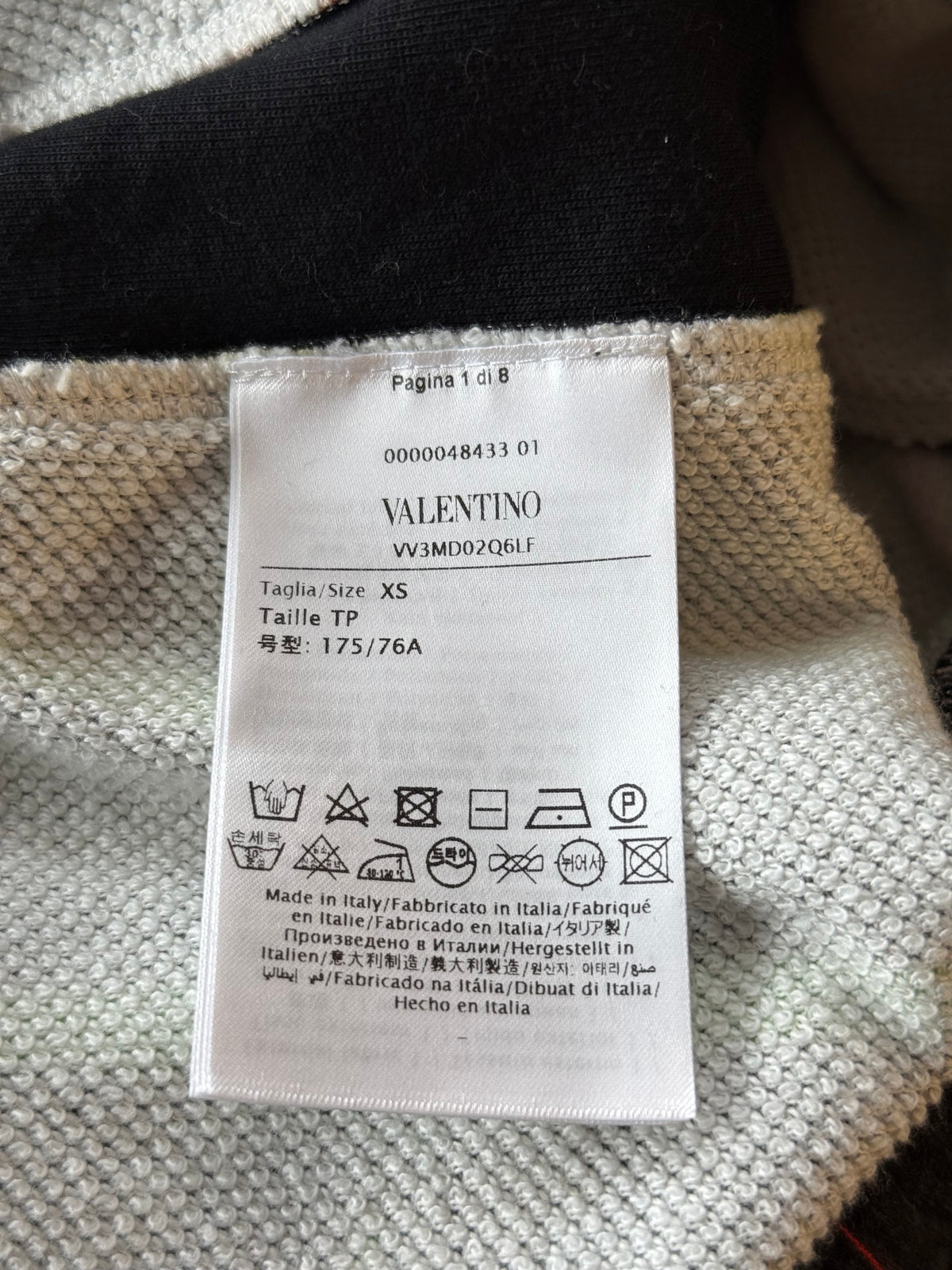 Valentino Black & Multicolor Logo Bermuda Shorts