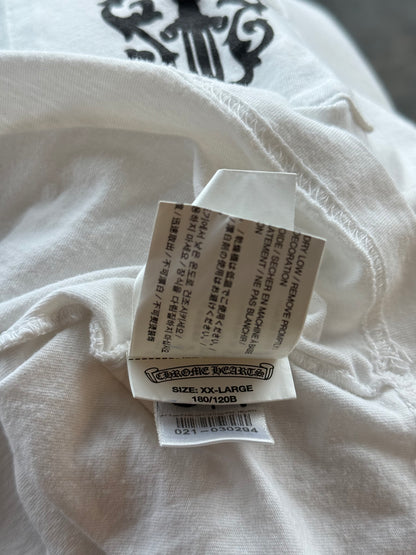 Chrome Hearts White & Black Dagger Logo T-Shirt