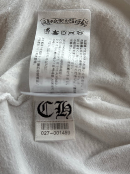 Chrome Hearts White & Black Neck Logo Longsleeve T-Shirt