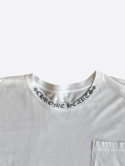 Chrome Hearts White & Black Neck Logo T-Shirt