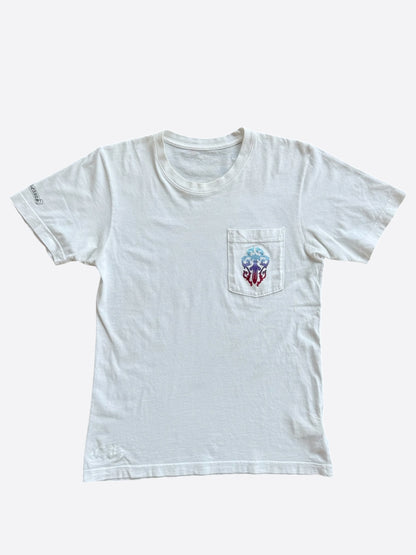 Chrome Hearts White Gradient Dagger Logo T-Shirt