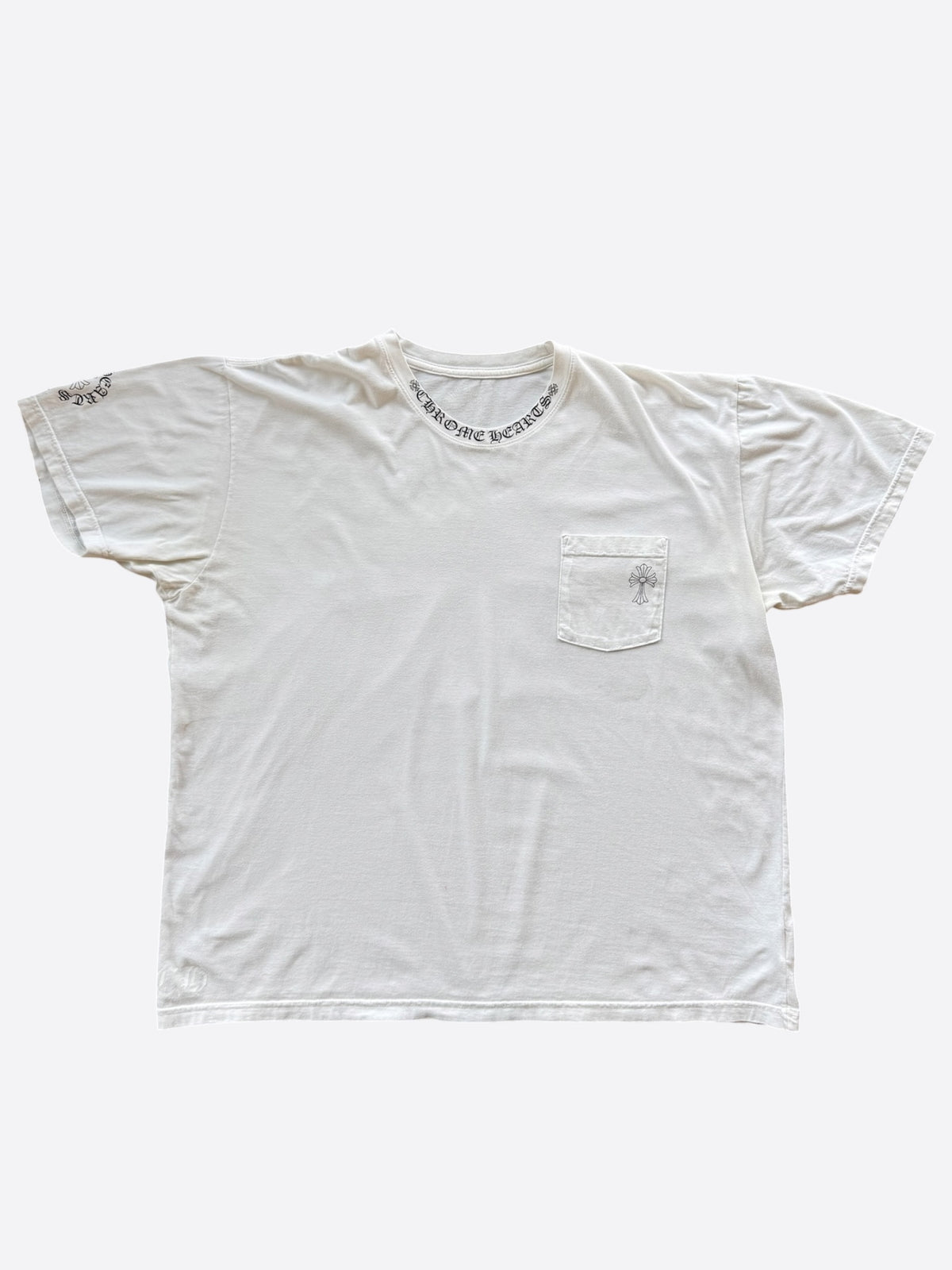 Chrome Hearts White & Black Cross Graphic T-Shirt