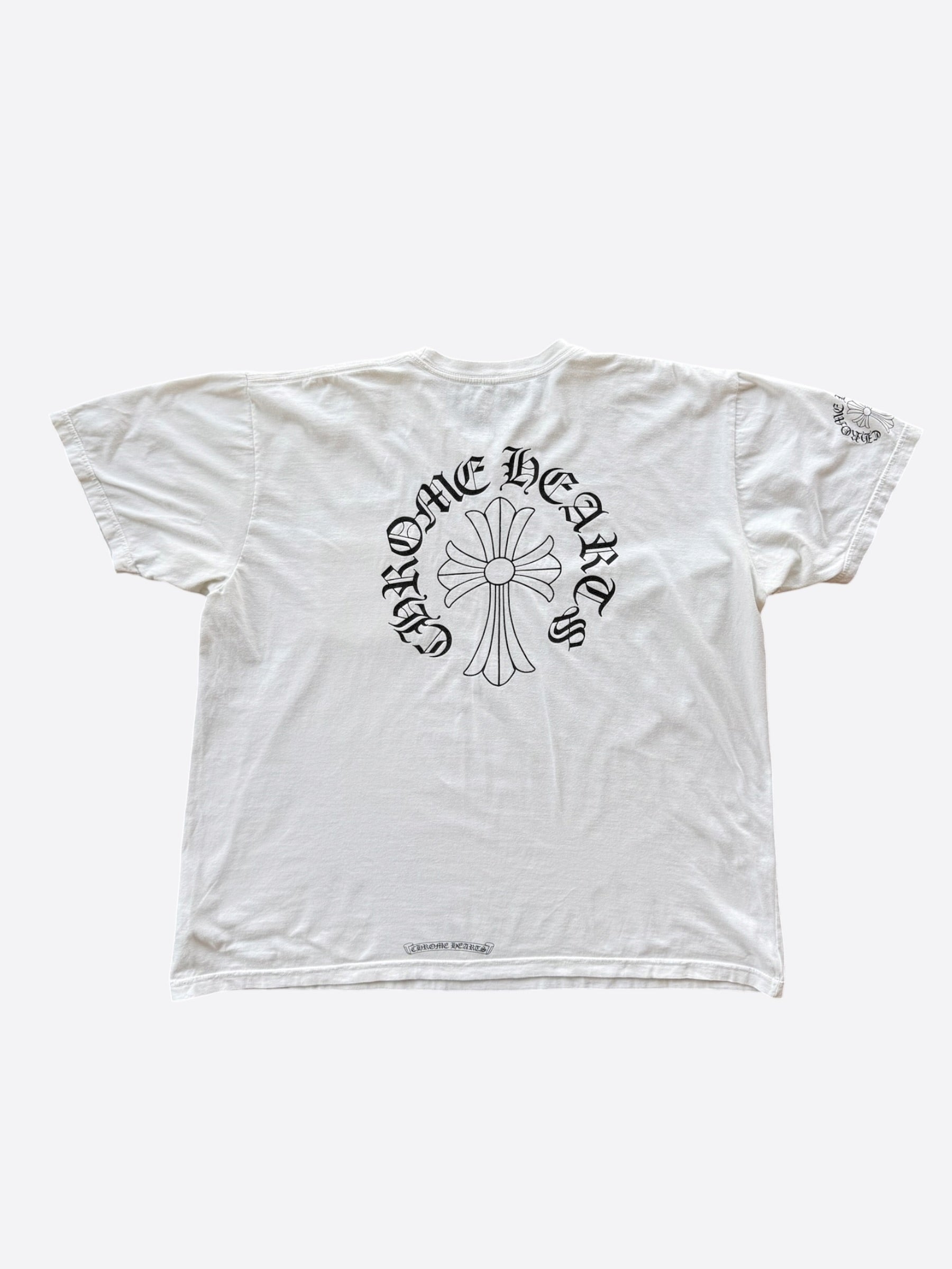 Chrome Hearts White & Black Cross Graphic T-Shirt – Savonches