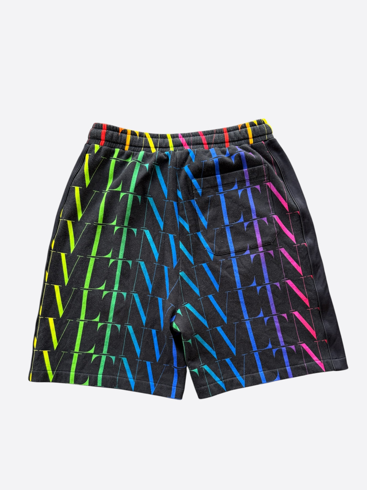 Valentino Black & Multicolor Logo Bermuda Shorts