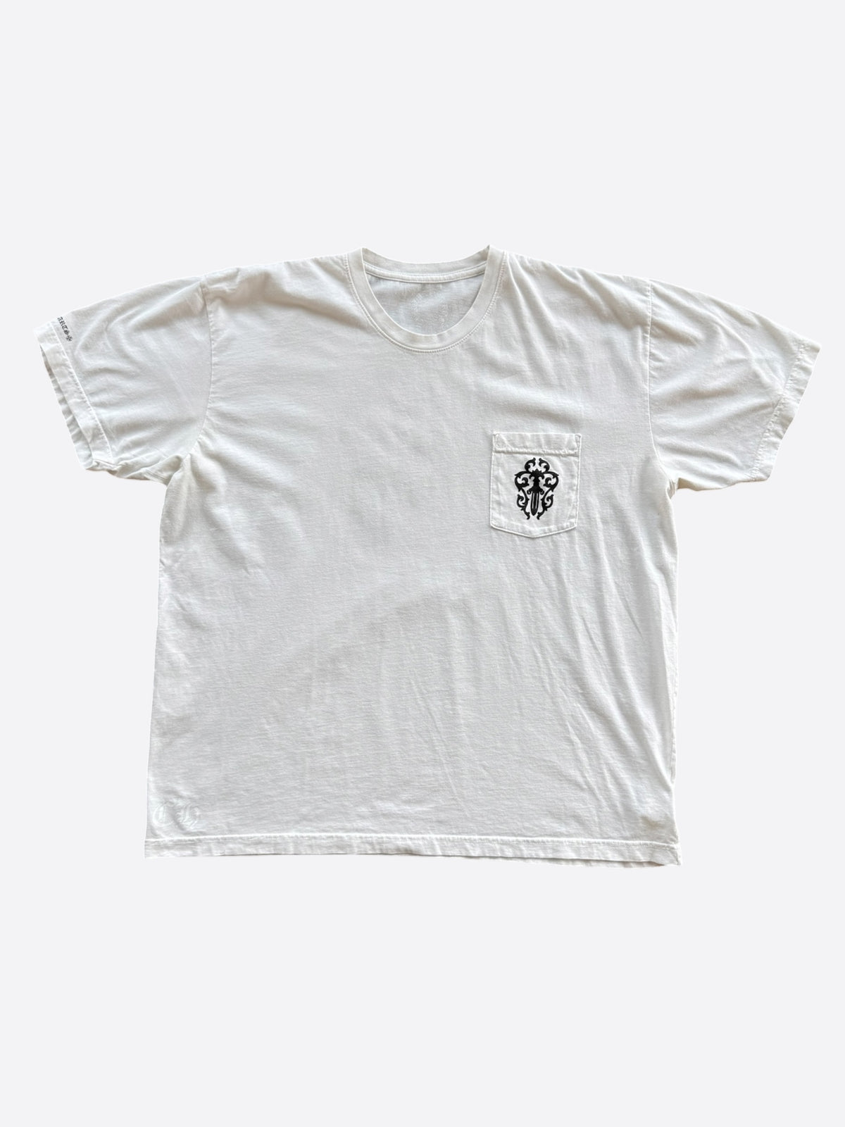 Chrome Hearts White & Black Dagger Logo T-Shirt