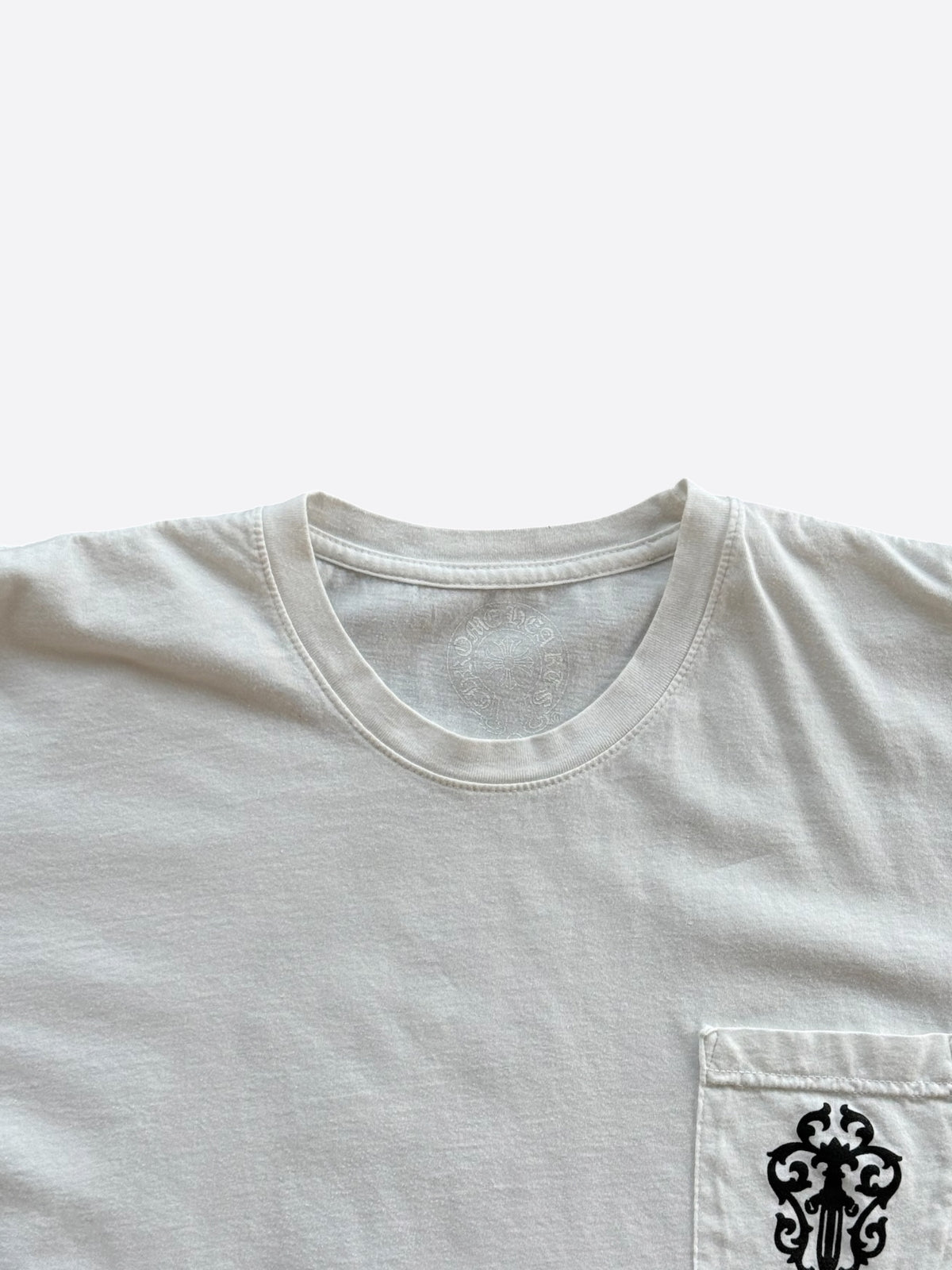 Chrome Hearts White & Black Dagger Logo T-Shirt