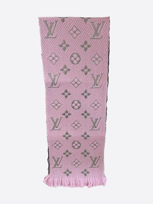 Louis Vuitton Pink Monogram Logomania Scarf