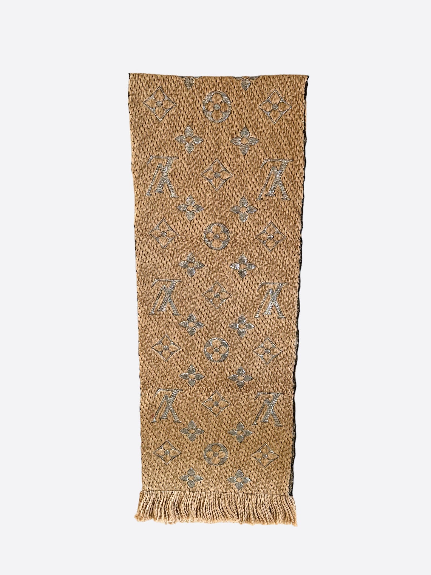 Louis Vuitton Beige Monogram Logomania Scarf