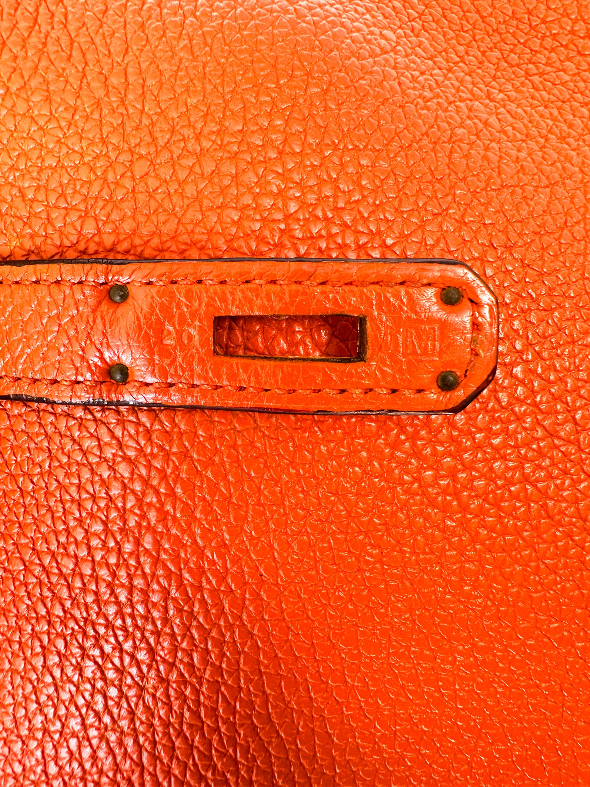 Hermes Birkin Togo 25 Orange in Togo Leather with Gold-tone - US