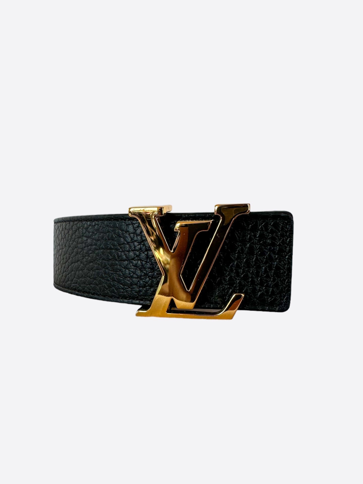 Louis Vuitton Brown /Black Leather Reversible Initiales Belt Size 95CM Louis  Vuitton