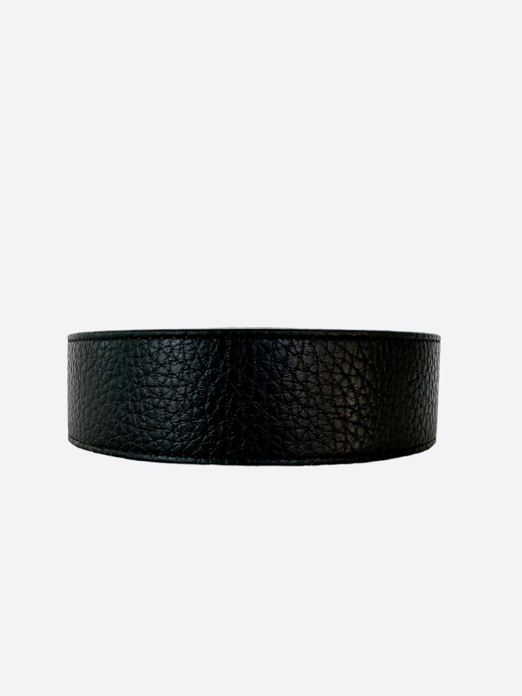 Black/brown 30 mm reversible leather belt - Luxury Belts