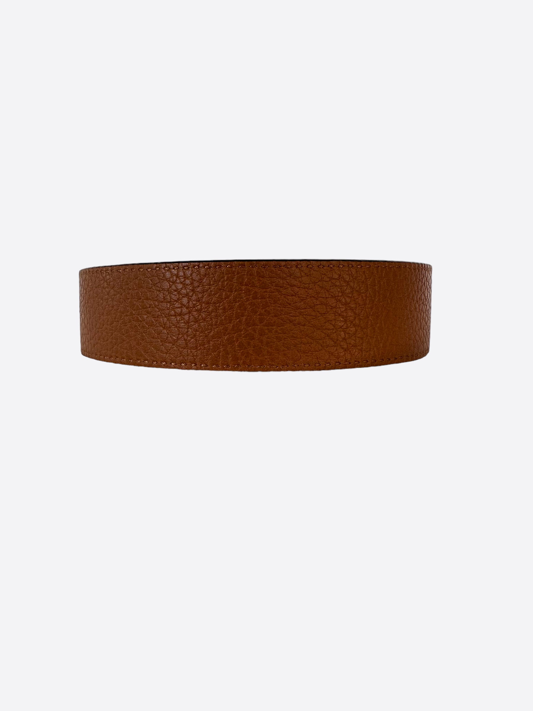 Louis Vuitton Brown Seattle Reversible Leather Belt L