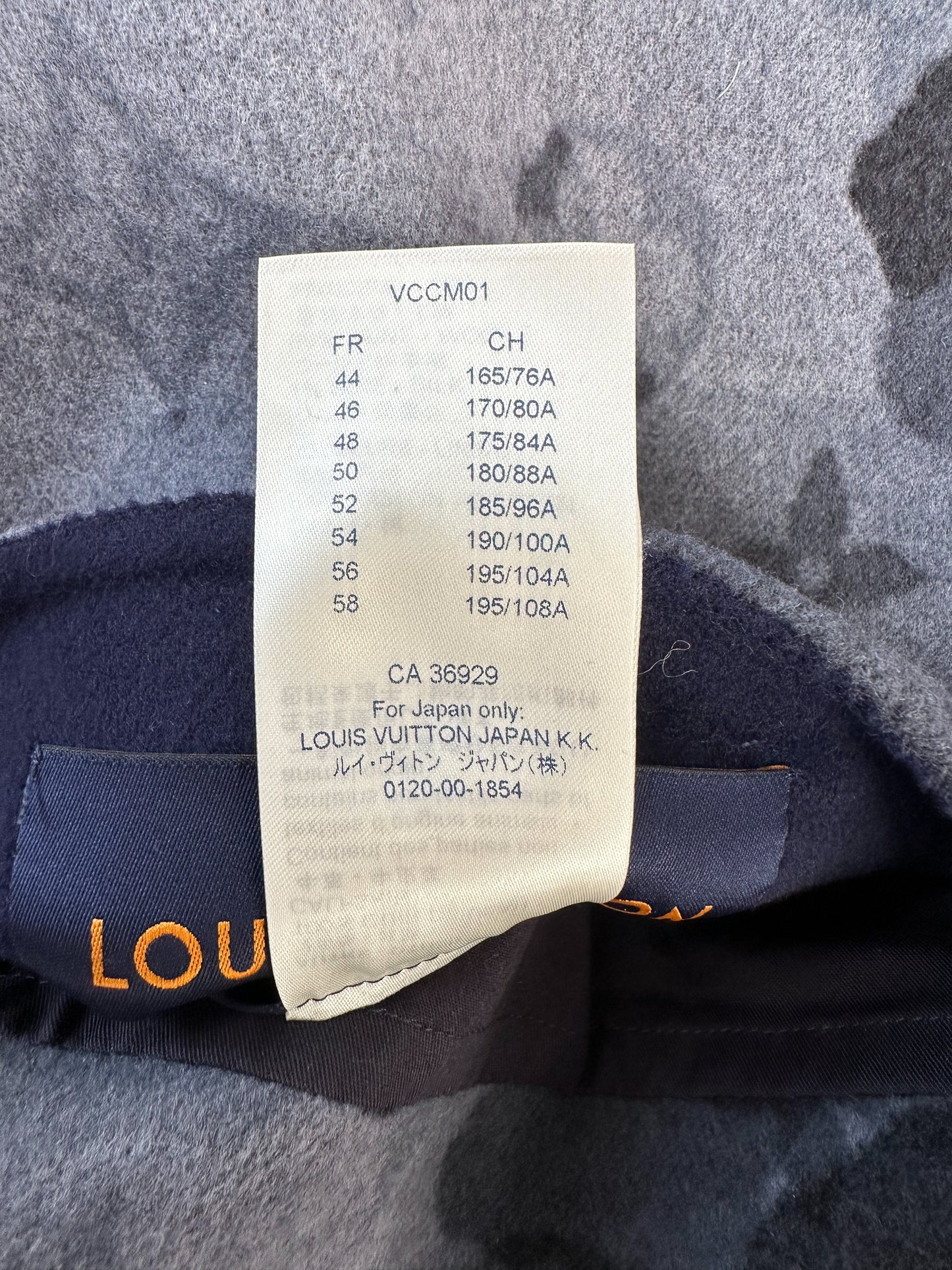 Louis Vuitton Navy Camo Monogram Reversible Peacoat