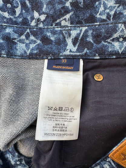 Louis Vuitton Blue Pointillism Monogram Jeans