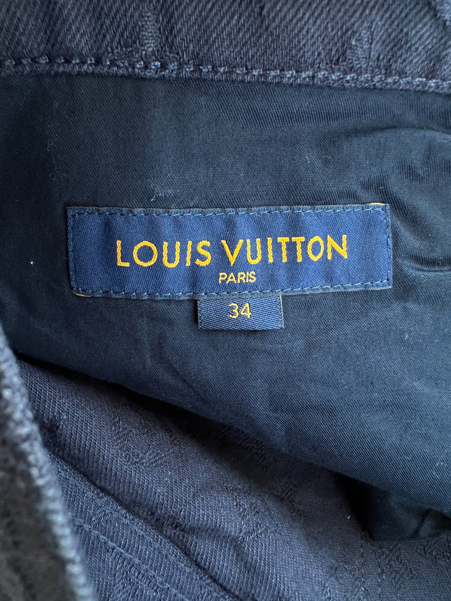 Louis Vuitton Monogram Womens Jeans, Blue, 34