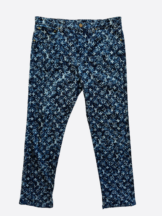 Louis Vuitton Blue Pointillism Monogram Jeans