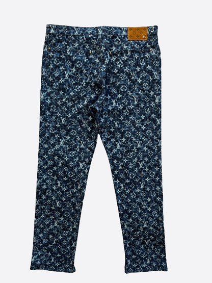 Louis Vuitton Blue Pointillism Monogram Jeans