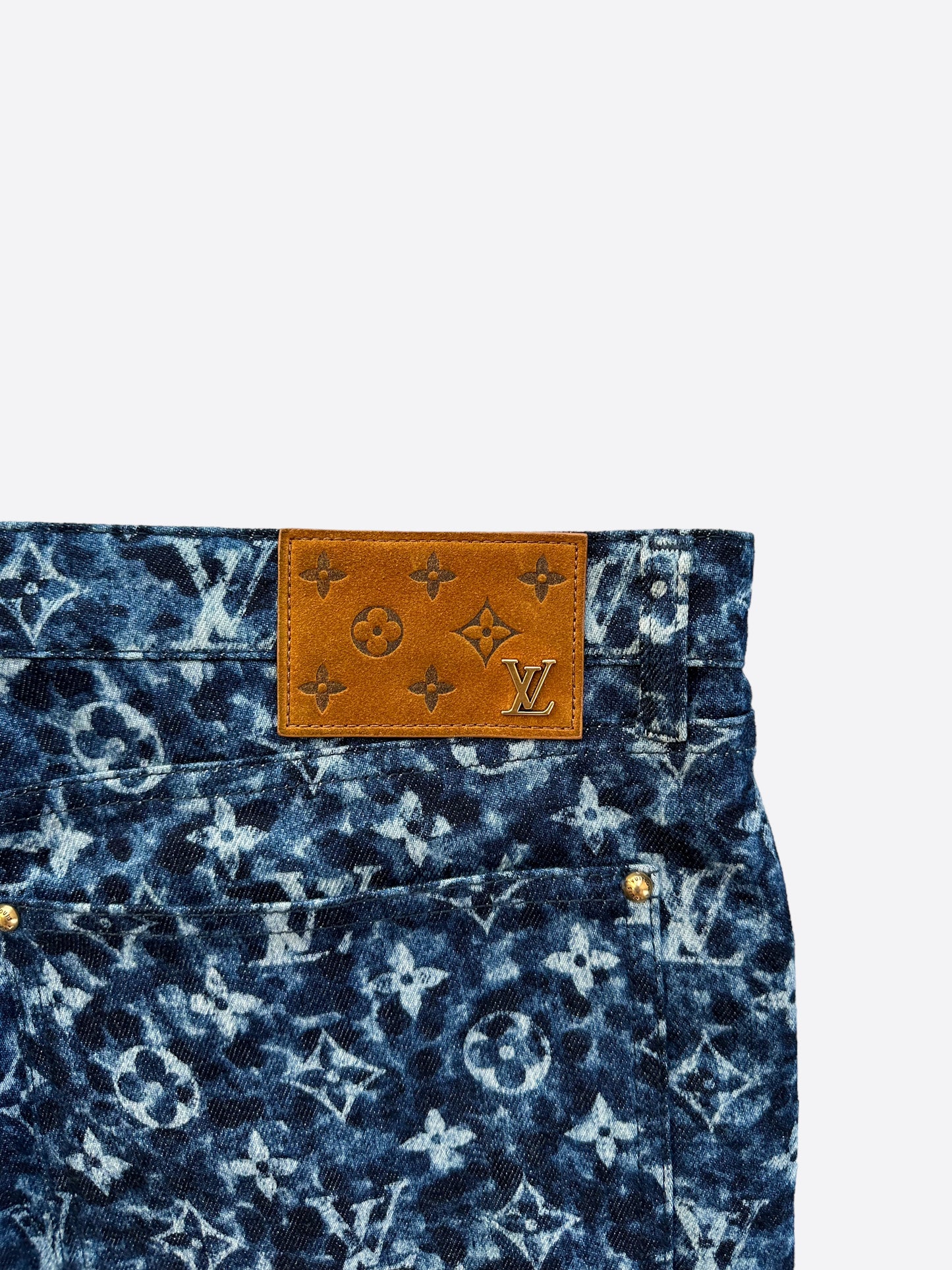 Louis Vuitton Blue Pointillism Monogram Jeans