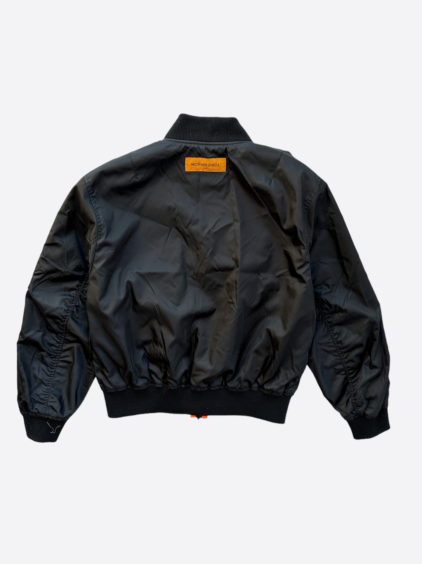 Louis Vuitton Orange 'LVSE Monogram' Quilted Bomber Jacket