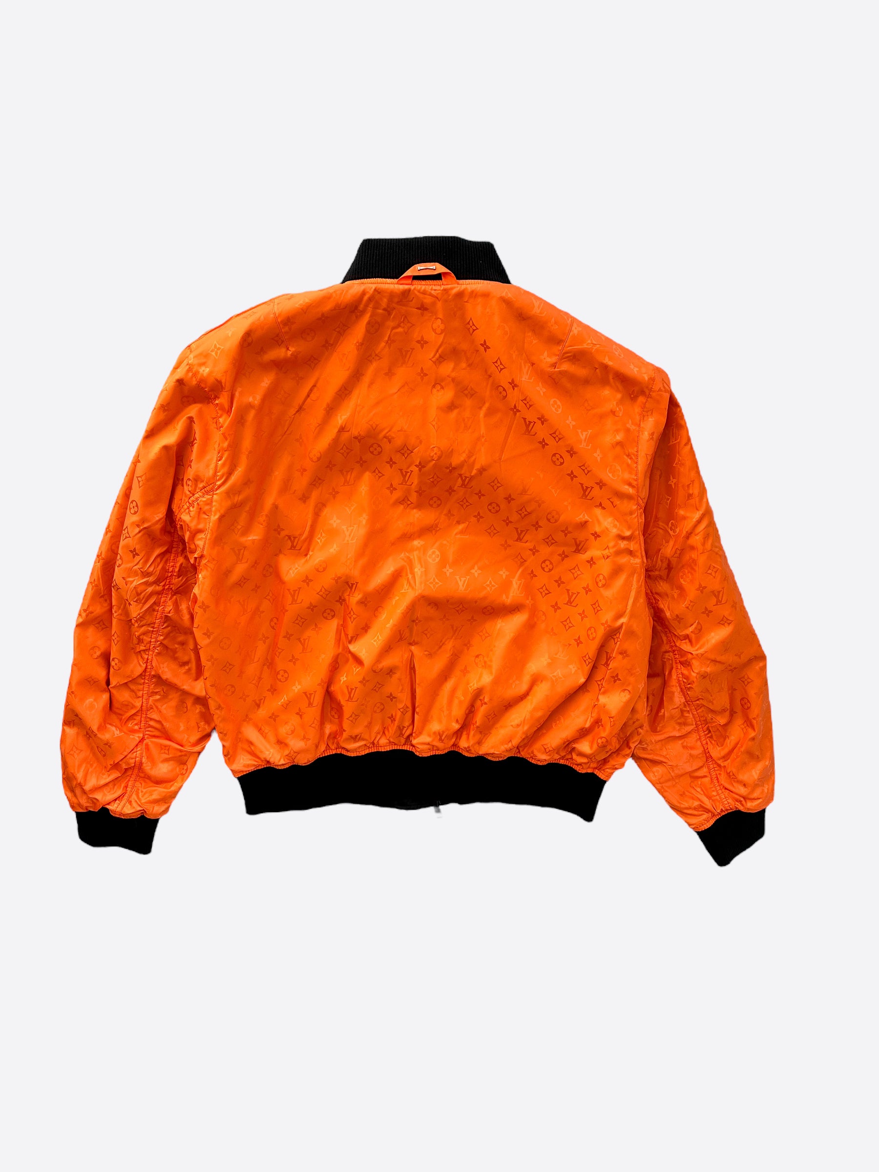 Louis Vuitton Orange Monogram Bomber Jacket
