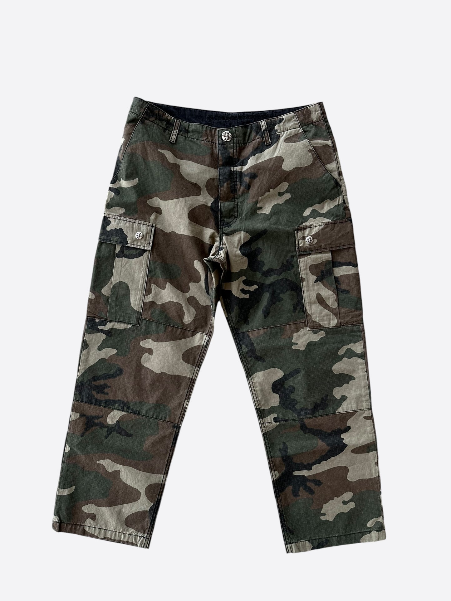 Chrome Hearts Green Camouflage Cargo Pants