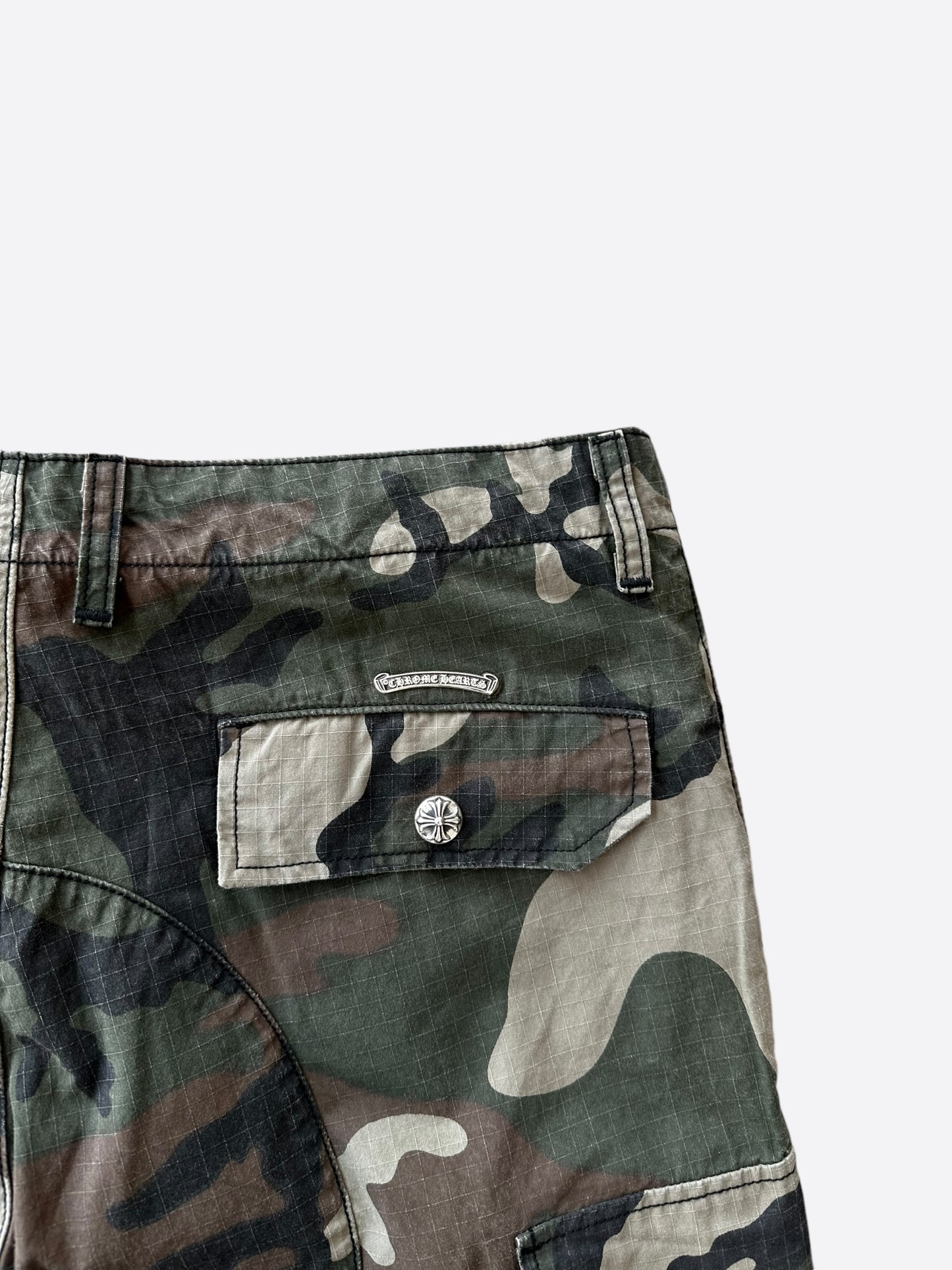 Chrome Hearts Green Camouflage Cargo Pants