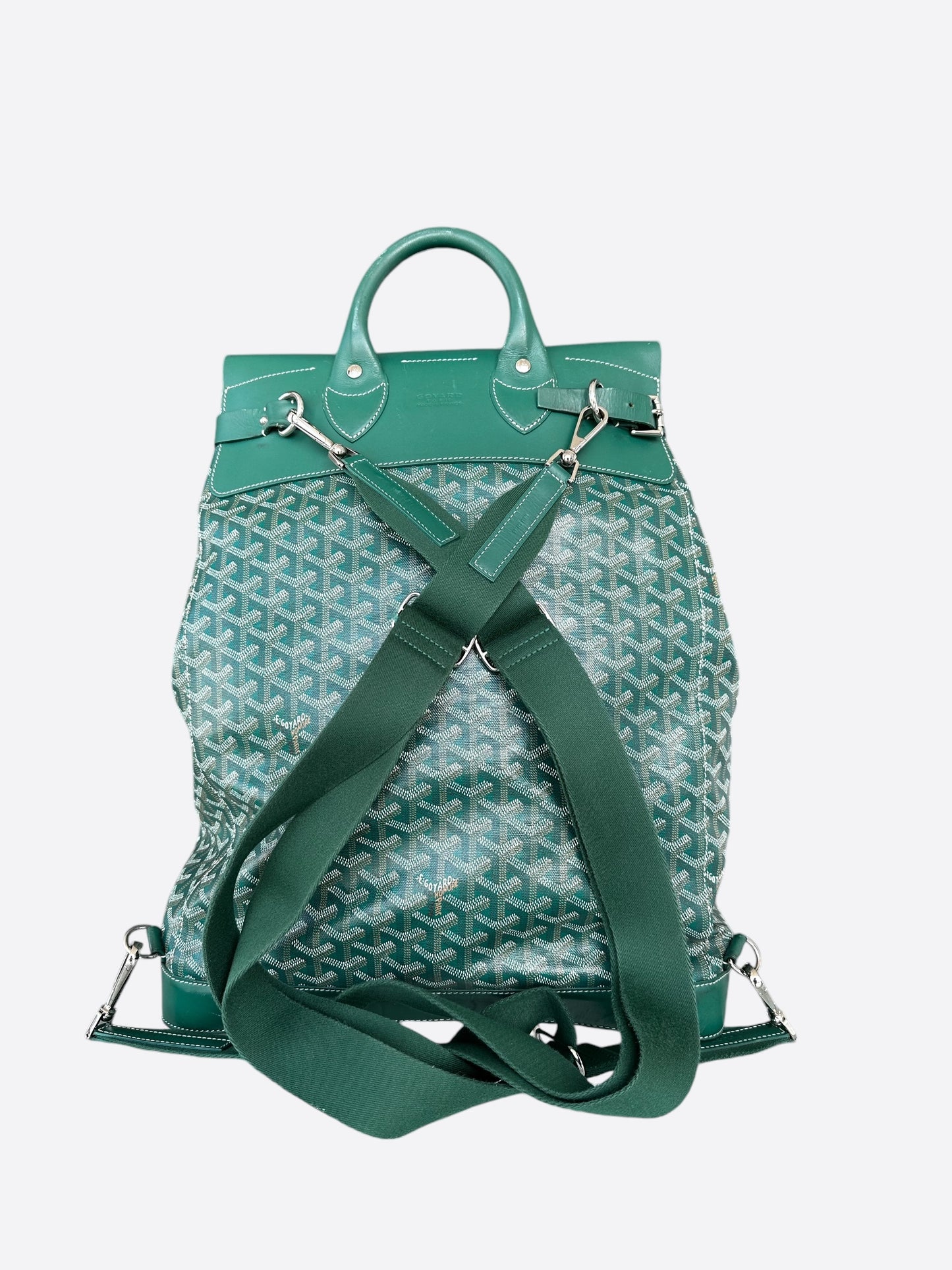 Goyard Green Steamer Backpack