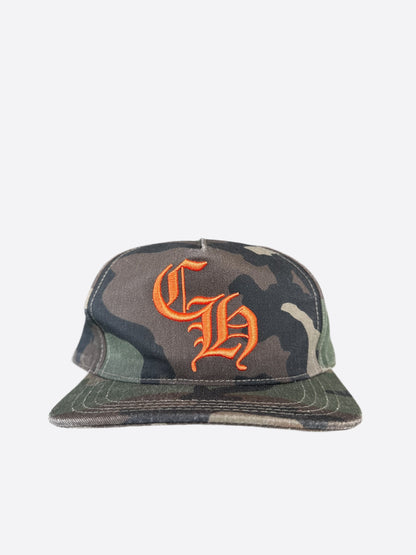 Chrome Hearts Camouflage Orange CH Logo Hat