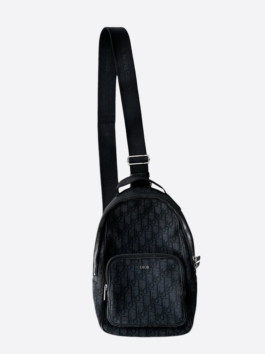 Dior Black Oblique Rider Sling Bag