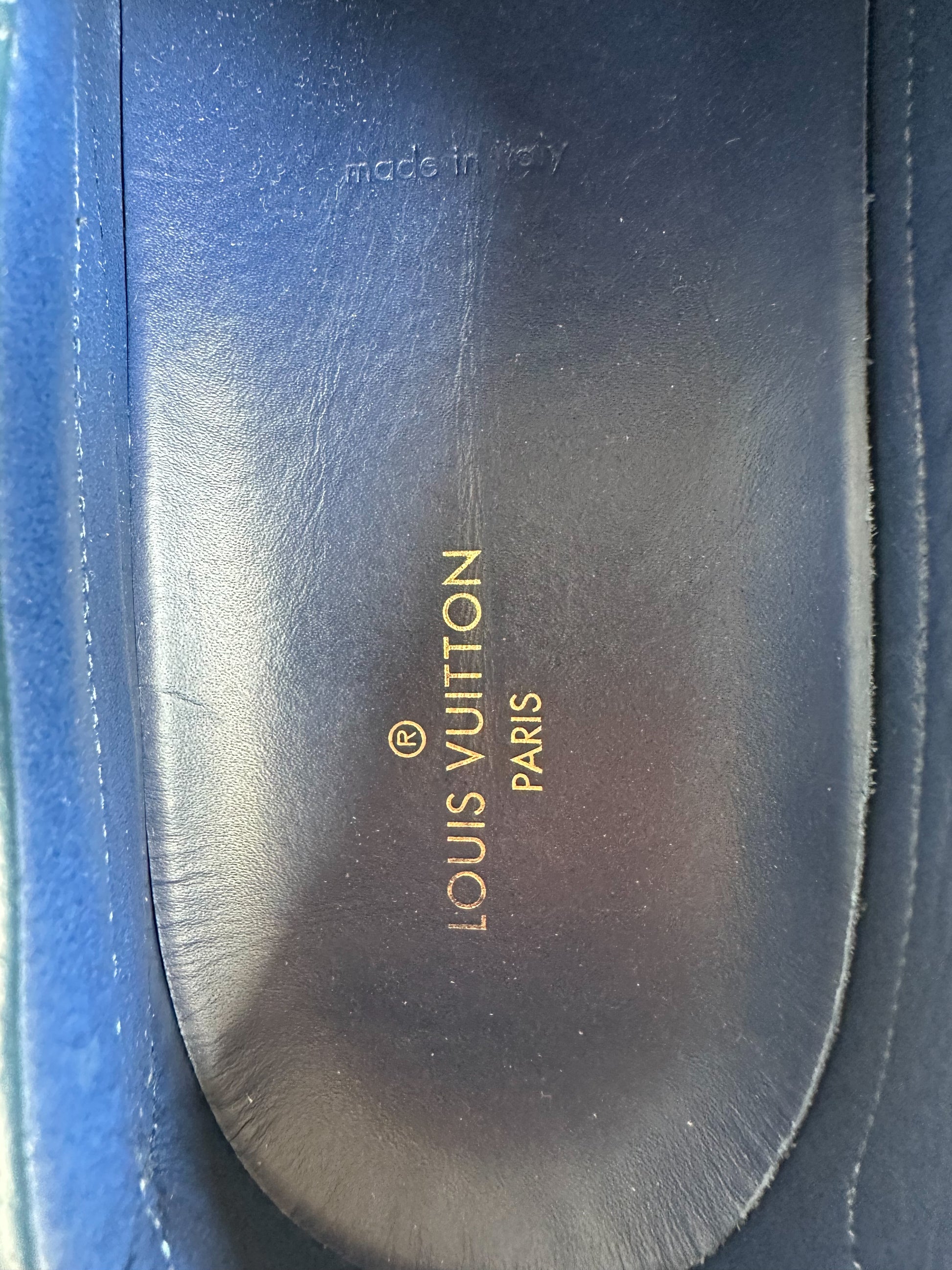 Louis Vuitton Blue Monogram Boat Shoes – Savonches