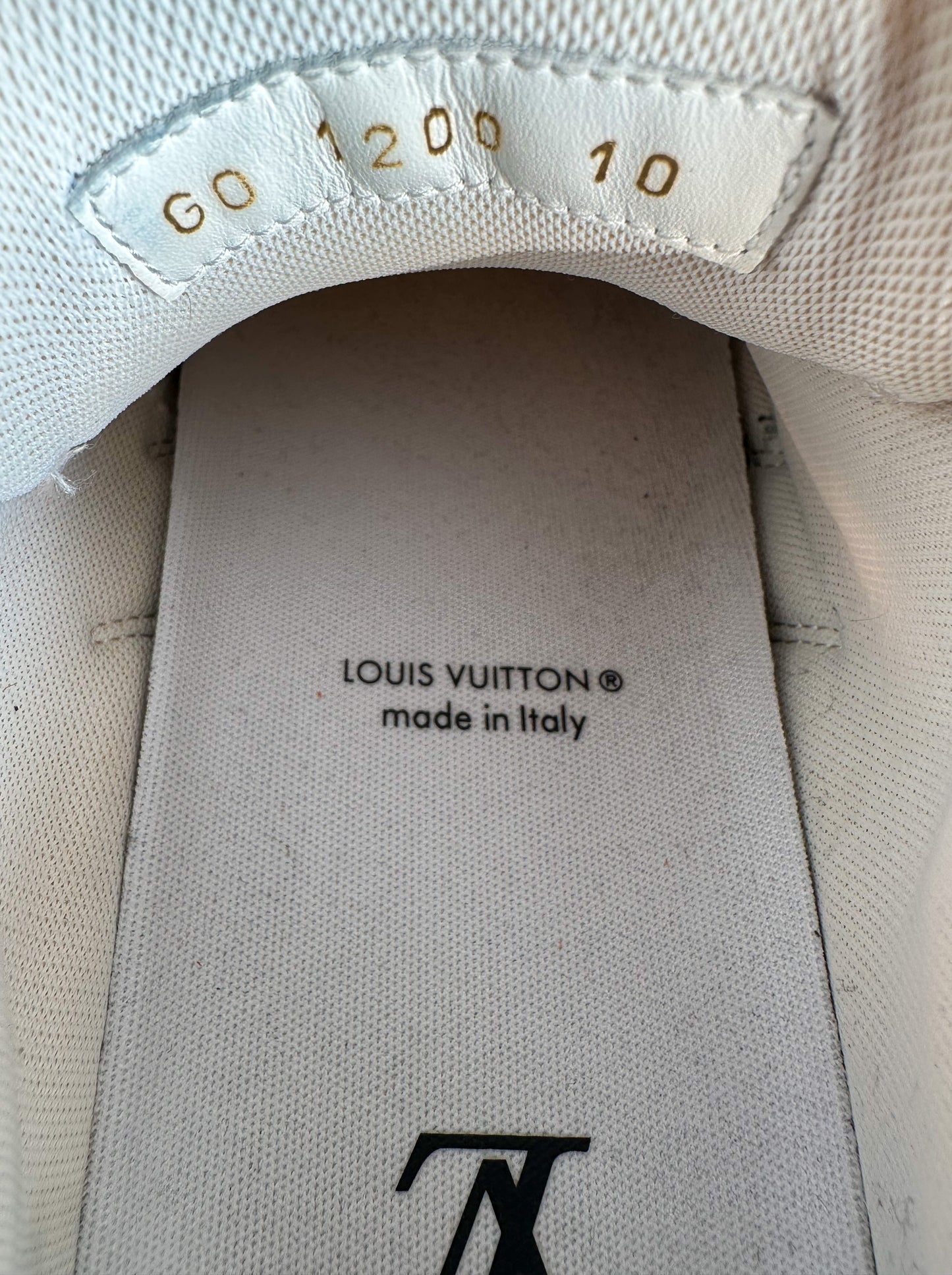 Louis Vuitton Beige & Orange Monogram Run Away Sneakers