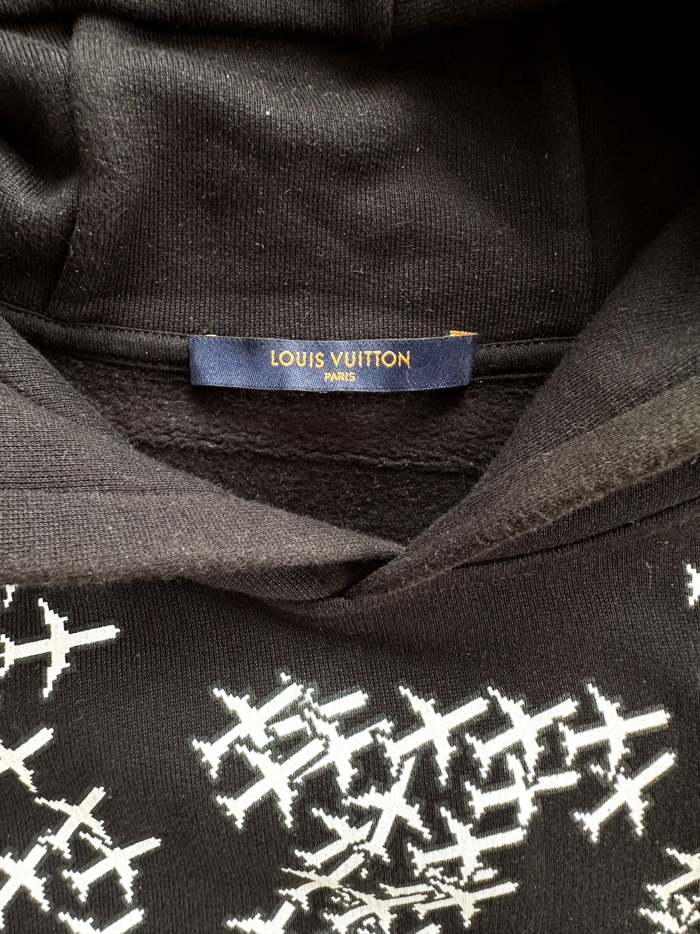 Louis Vuitton LV Planes Printed HOODIE Sweatshirt Black Size Small