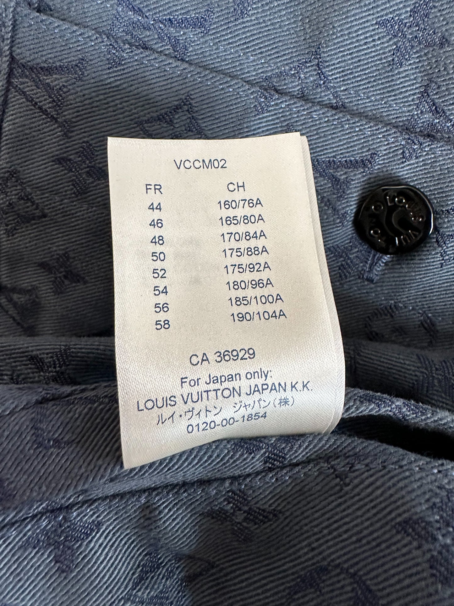 Louis Vuitton Blue Monogram Denim Jacket