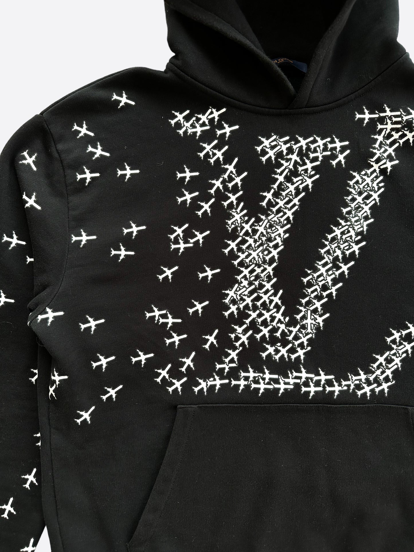 Black Louis Vuitton 'Planes' Hoodie Size - Depop