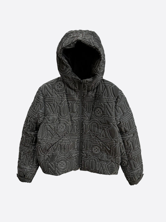 Louis Vuitton Black & White Snow Capsule Puffer Jacket