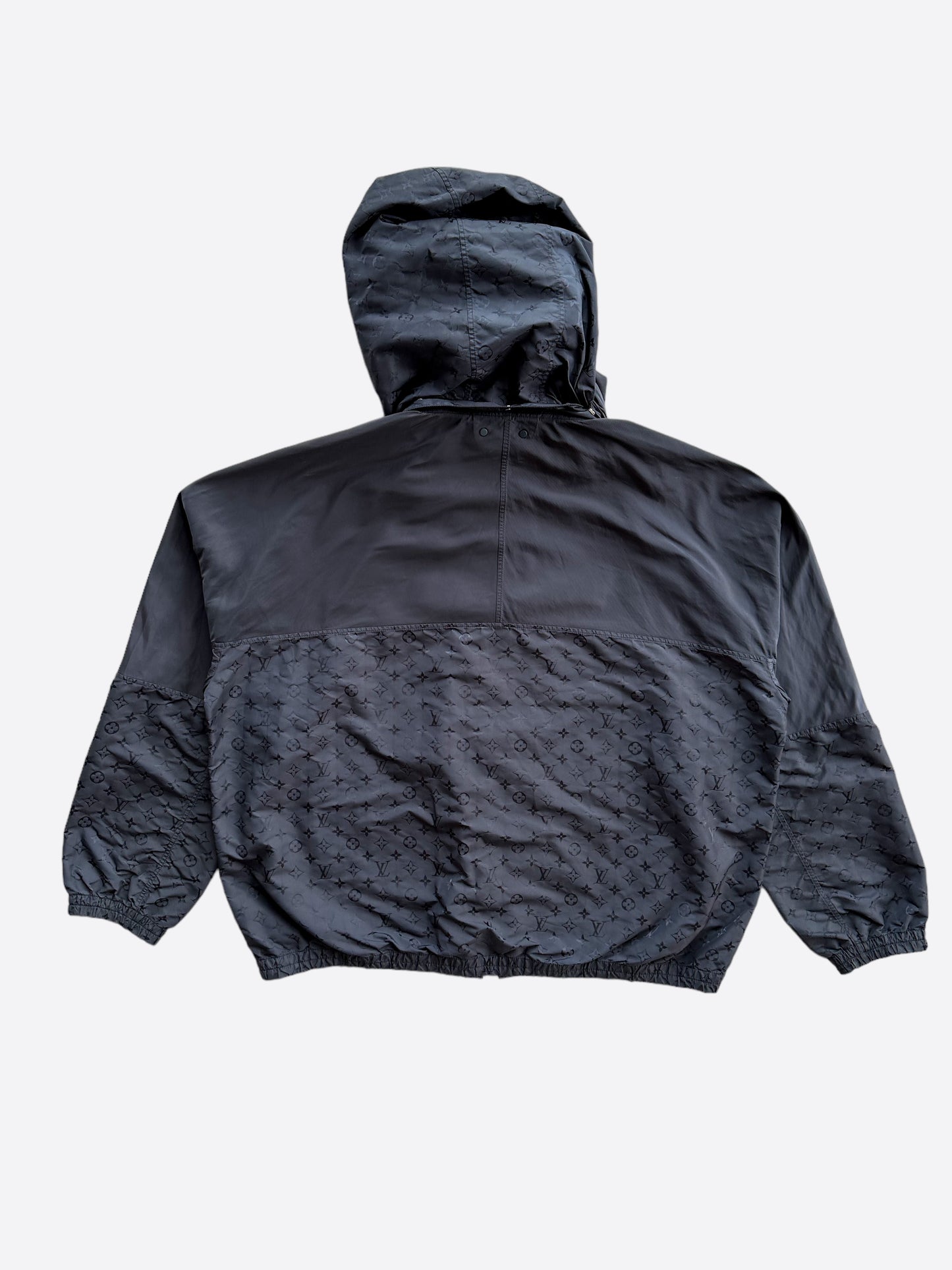 Louis Vuitton Black Split Monogram Windbreaker