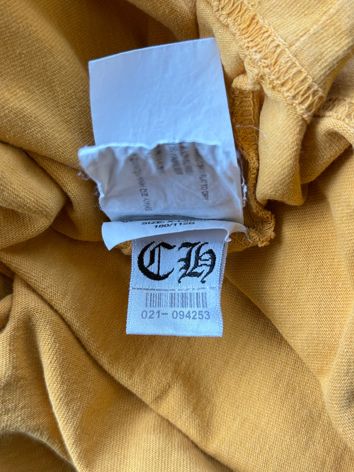 Chrome Hearts Yellow & Black Script Logo Longsleeve T-Shirt
